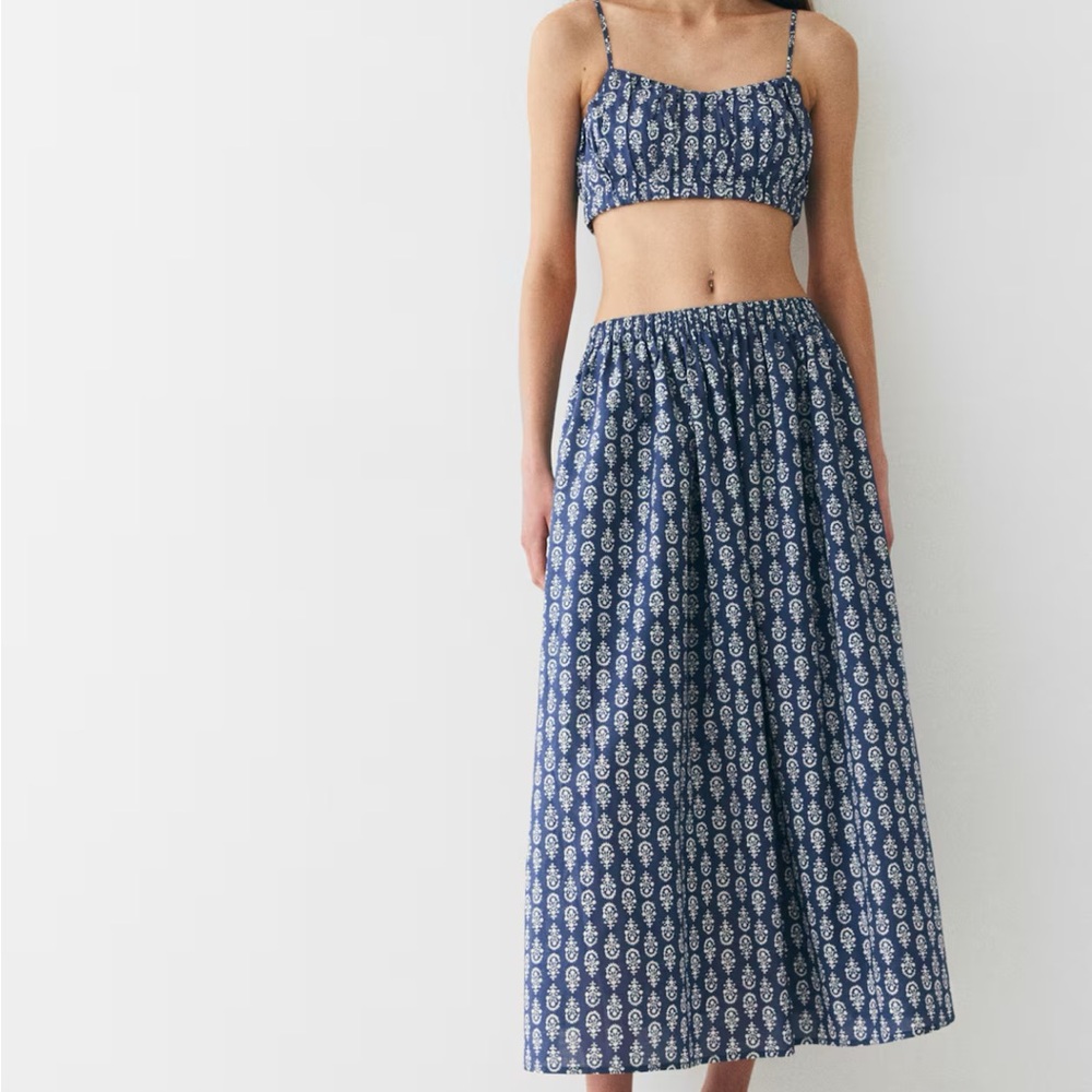 Blue Patterned Women's Skirt